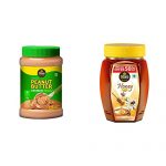 DiSano Peanut Butter, All Natural, Crunchy, Unsweetened, 30% Protein, Gluten Free, Non GMO, 1Kg & Pure Honey, 500gm For Rs. 292