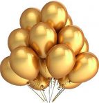 YNS CRAFTS STOCK™ Products Metallic HD Balloons, Birthday / Anniversary Balloons, Golden, Silver, White (Pack Of 50) For Rs. 106 @ 82 %