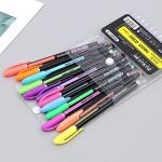 12Pcs Neon Color Set Neon Metallic Fluorescence Highlighter Pastel Gel Pen For Art Sketch Doodle Painting Drawing Kids Gift For Rs. 135 @ 55% off