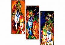 SAF Radha Krishna 6MM MDF Framed Set Of 3 Digital Reprint 15 Inch X 18 Inch Painting () SAFJ08 SAFJ08 For Rs. 189 @ 52 %