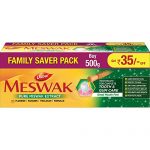 Dabur Meswak Complete Oral Care Toothpaste – 500g (2 X 200g + 1 X100g) | Tooth Decay Prevention, Stain Removal, Cavity Protection, Tartar Control, Gum Protection, Plaque Removal, Anti-Bacterial For Rs. 158 @ 44% off