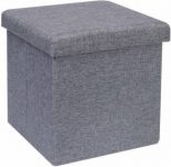FRDE Foldable Storage Ottoman Footrest Toy Box Coffee Table Stool Cum Sitting Stool Basket Cubes Organizer Containers With Lid Living & Bedroom Stool Stool For Rs. 539 @ 61% off